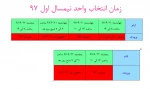 برنامه زمانبدی انتخاب واخد نیمسال 971 2