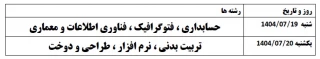 زمان ثبت نام کاردانی